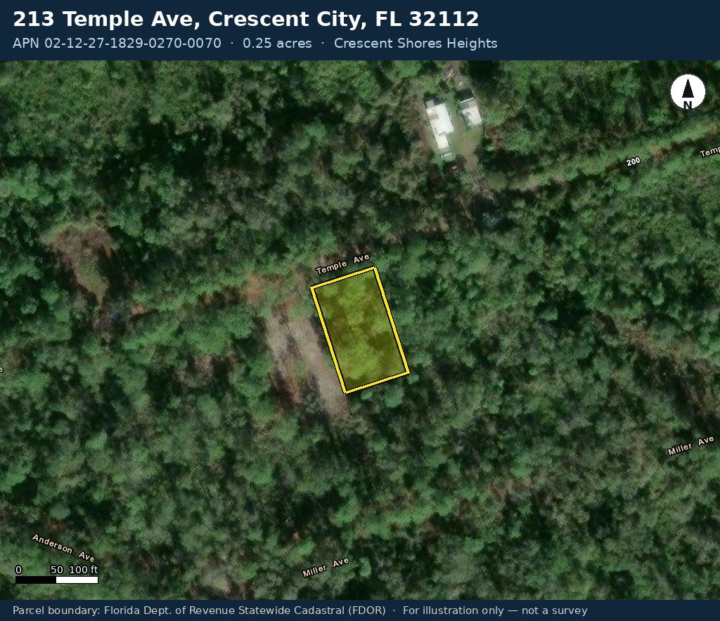 lot5-map Lot for Gardening — 0.4 mi to Crescent Lake