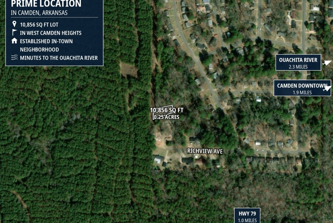 Lot for Vehicle Storage — Near Downtown Camden & the Ouachita River